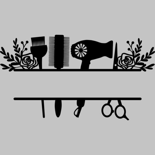 floral hairdresser split monogram frame Thumbnail