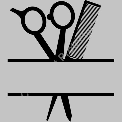 split scissors circle monogram plain Thumbnail