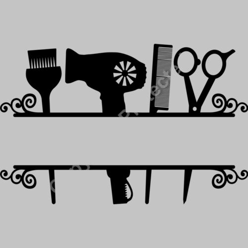 swirl hairdresser split monogram frame 2 Thumbnail