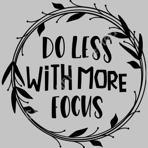 Do less with more focus Thumbnail