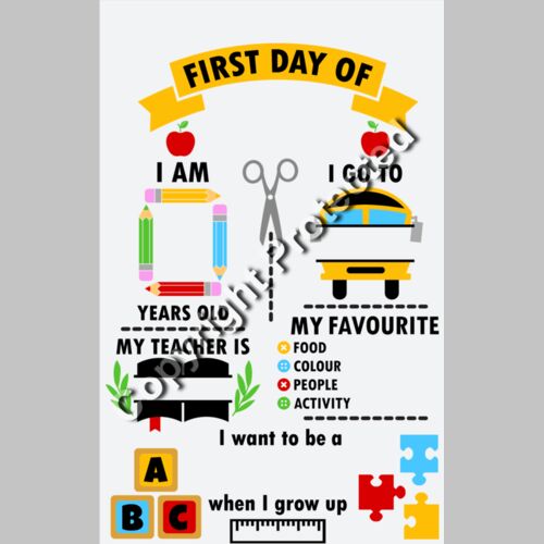 1st day of school chart UK version Thumbnail