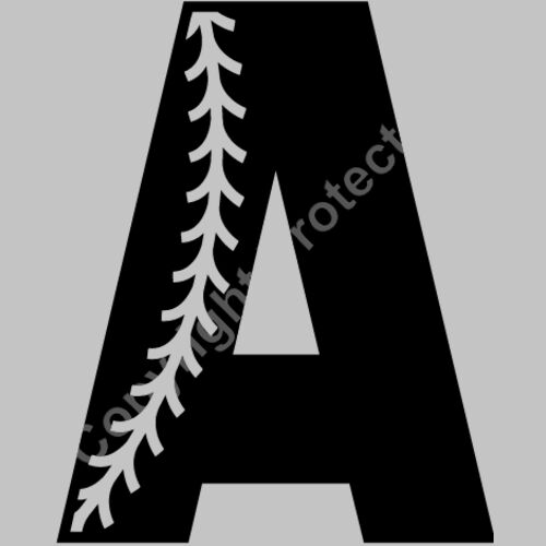 Baseball Alphabet A left Thumbnail