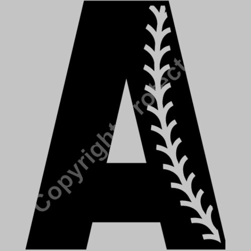 Baseball Alphabet A right Thumbnail