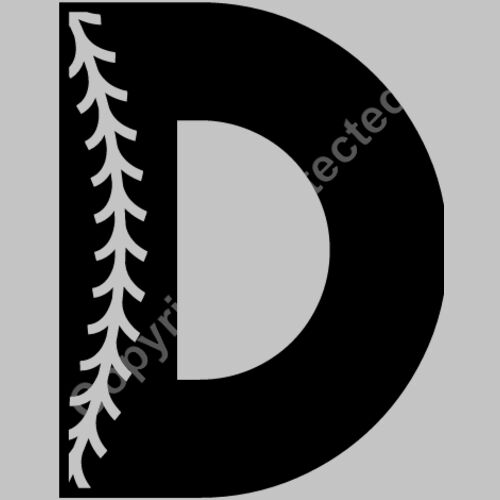 Baseball Alphabet D left Thumbnail