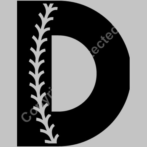 Baseball Alphabet D right Thumbnail