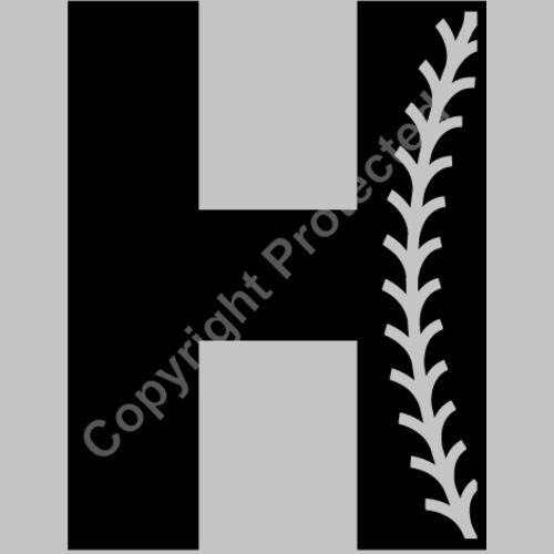 Baseball Alphabet H right Thumbnail
