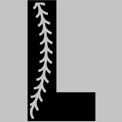 Baseball Alphabet L left Thumbnail