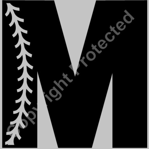 Baseball Alphabet M left Thumbnail