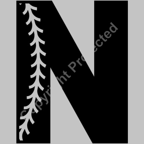 Baseball Alphabet N left Thumbnail