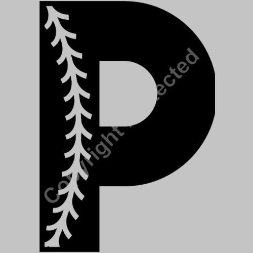 Baseball Alphabet P left Thumbnail