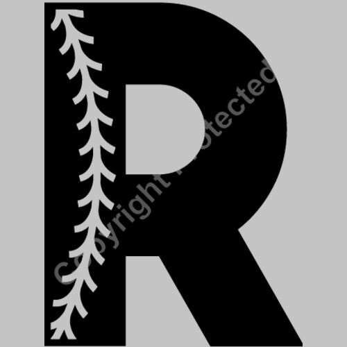 Baseball Alphabet R left Thumbnail