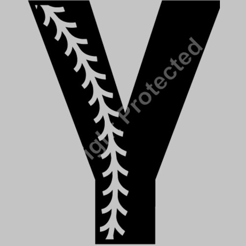 Baseball Alphabet Y left Thumbnail