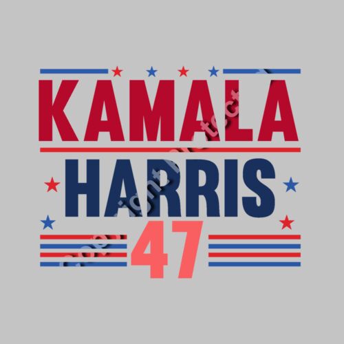 Kamala Harris 2024 campaign art red blue stars 47 Thumbnail