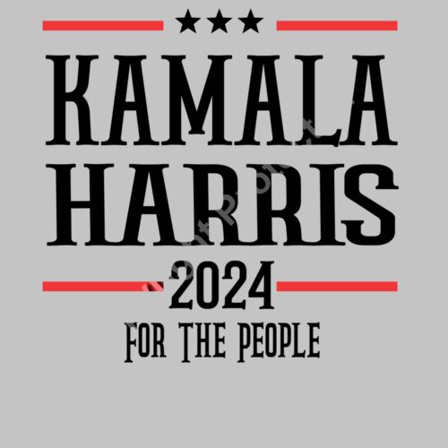 kamala harris 2024 campaign graphic red lines black background Thumbnail