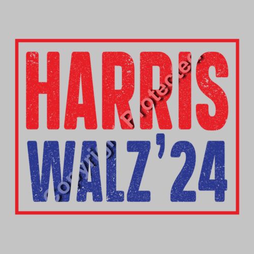 Kamala Harris 2024 campaign graphic with bold red and blue text support for Walz  harris walz 20 Thumbnail