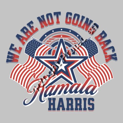 Kamala Harris 2024 campaign graphic with patriotic colors  stars  and flags  slogan included  ka Thumbnail