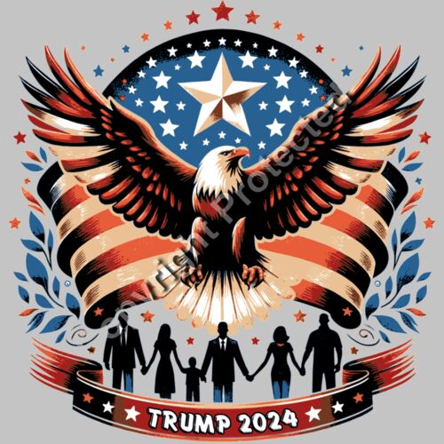 eagle american flag trump 2024 family patriotic symbols Thumbnail
