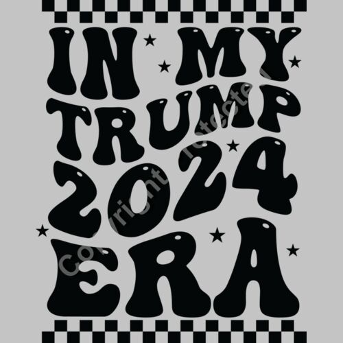 trump 2024 era graphic black white checkered background Thumbnail