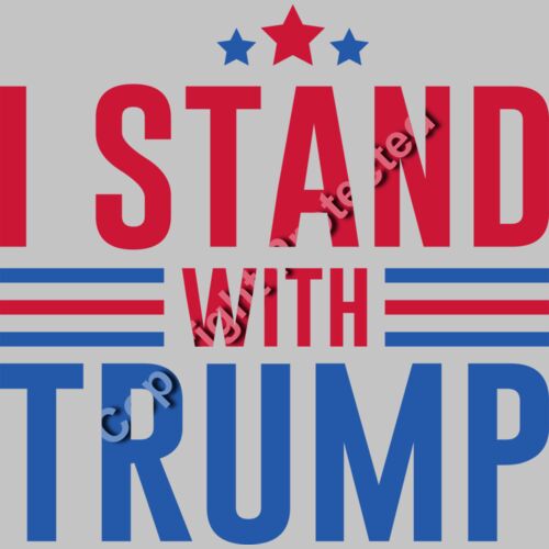 trump 2024 support stand with trump red blue stars banner Thumbnail