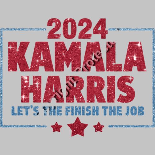 Kamala Harris 2024 campaign sparkling text with stars and patriotic colors    kamala harris 2024 Thumbnail