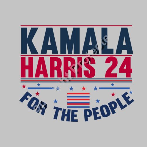 Kamala Harris 2024 campaign slogan with red  white  and blue colors  featuring stars and stripes Thumbnail