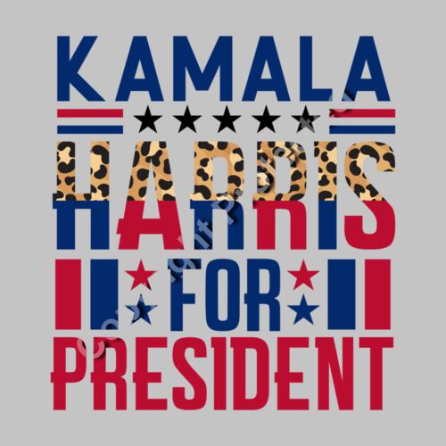 Kamala Harris 2024 campaign slogan with bold typography and leopard print elements    kamala har Thumbnail