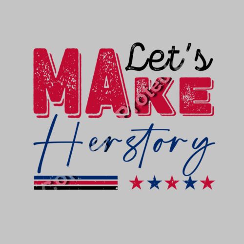 Kamala Harris 2024 campaign slogan Make Herstory with red and blue colors and stars   make herst Thumbnail