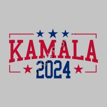 Kamala Harris campaign graphic with stars and red  white  blue colors  2024 election theme     k Thumbnail