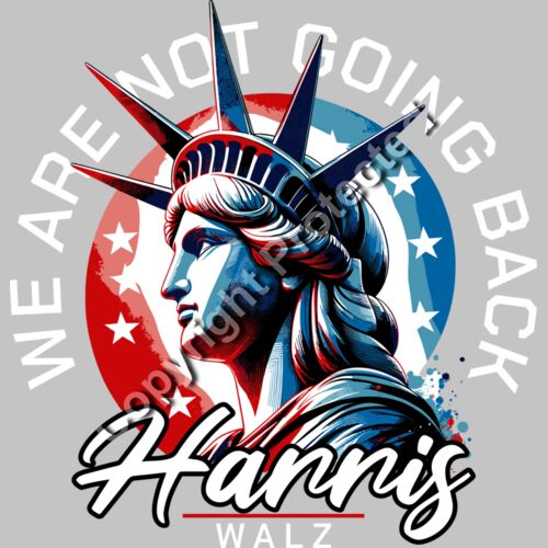 Kamala Harris 2024 We Are Not Going Back Liberty Theme Artwork Thumbnail