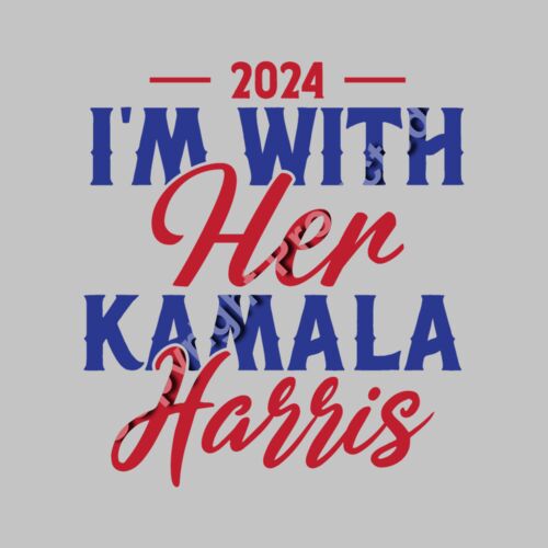 Kamala Harris 2024 election campaign slogan I m With Her bold text design   kamala harris 2024 i Thumbnail