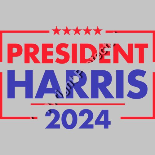 Kamala Harris 2024 presidential campaign branding with bold red and blue text and stars    presi Thumbnail