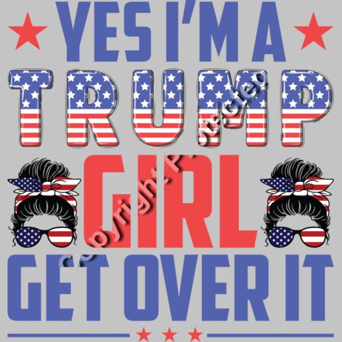 trump 2024 girl slogan american patriotism fashion graphic Thumbnail