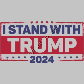 trump 2024 i stand with trump patriotic design red blue stars Thumbnail
