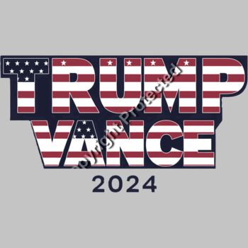 trump vance 2024 american flag themed political campaign artwork Thumbnail