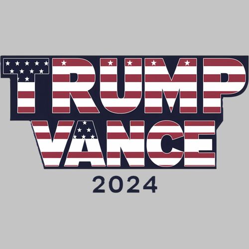 trump vance 2024 american flag themed political campaign artwork Thumbnail