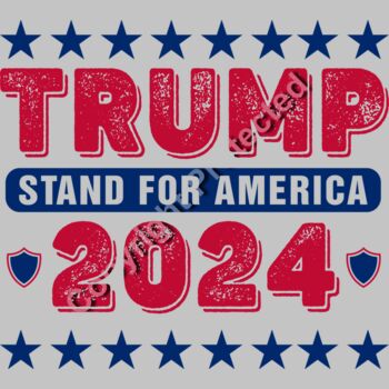 trump stand for america 2024 red blue stars shields Thumbnail