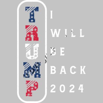 trump i will be back 2024 patriotic red white blue design Thumbnail
