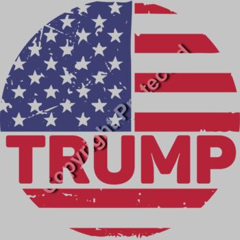 trump 2024 election american flag theme red white blue stars circle Thumbnail