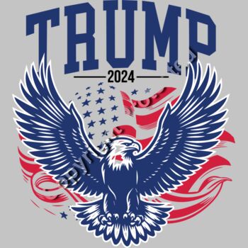 Trump 2024 election eagle graphic with American flag and patriotic elements Thumbnail