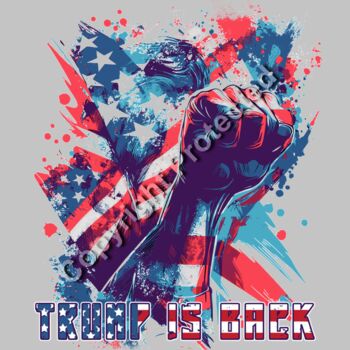 trump 2024 election fist american flag grunge artwork Thumbnail