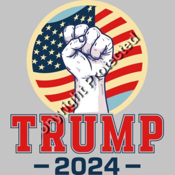 trump 2024 fist american flag patriotic symbols Thumbnail