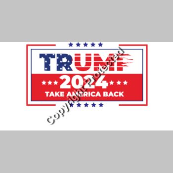 trump 2024 take america back red white blue stars badge style Thumbnail