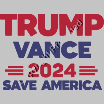 Trump Vance 2024 Save America Campaign Sign Red Blue Text Thumbnail